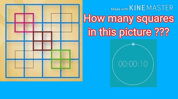 How many Squares in this picture??| Maths tricks | Brain IQ Riddles | IQ Question | Mind puzzles