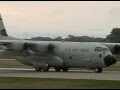 C-130 Take Off with prop contrails