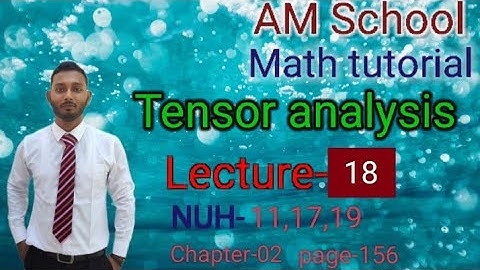 Tensor analysis Chapter-02(Hon