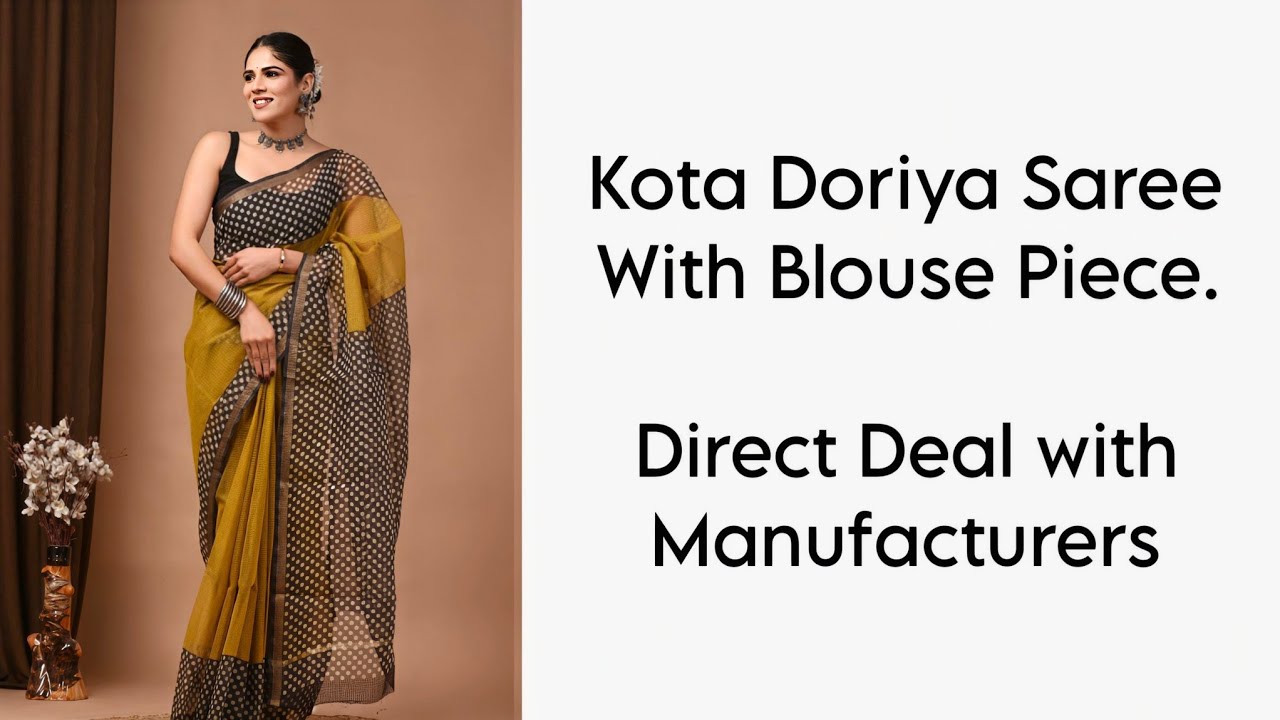 Kota Doriya Sarees | Free Shipping | Kota Doria Saree Wholesale & Manufacturers #shopnow 