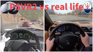 PSVR 2 vs Real Life!! Playstation VR 2 Gran Turismo 7 vs Maserati GranTurismo - How close?