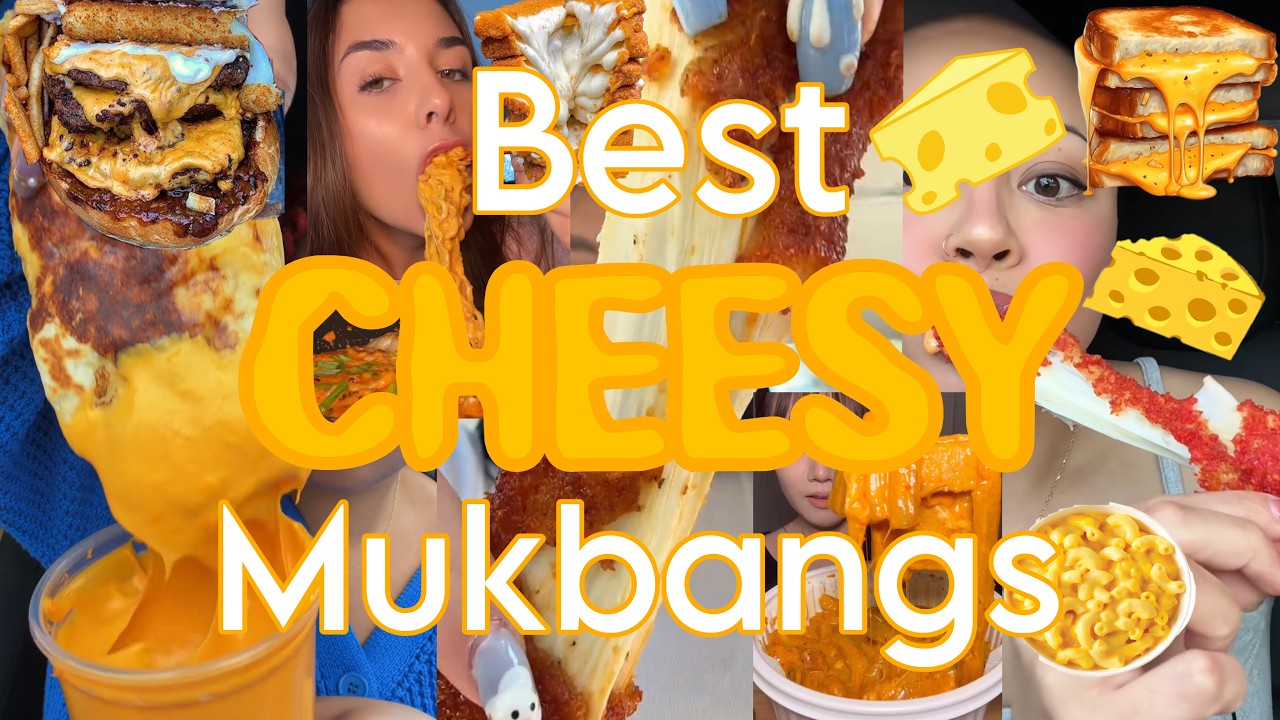 Cheese Overload! 🧀🤯 | Crazy Mukbang Compilation | No Talking #mukbang #cheese #cheesepull #trending