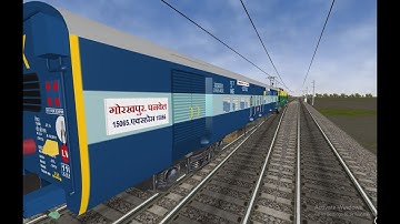 Gorakhpur Panvel express. 15065 super express Indian Train semulater loko WAM4