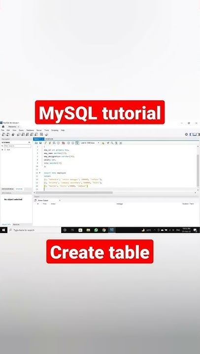 MySQL tutorial - create table in mySQL #mysql #mysqlserver # ...