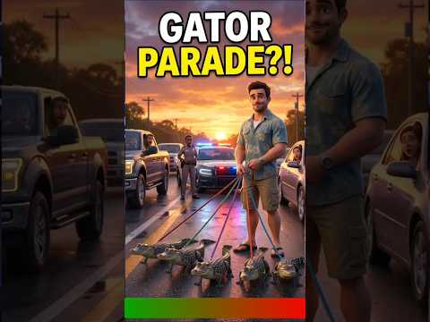 Florida Man Walks Baby Alligators During Police Stop #floridaman  #funnyshorts#shorts #alligator