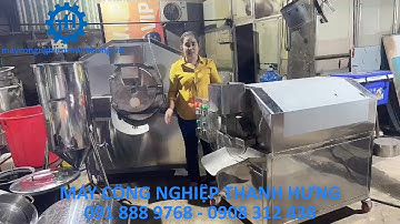 GIỚI THIỆU 2 LOẠI MÁY RANG HẠT CÔNG NGHIỆP BÁN CHẠY NHẤT HIỆN NAY. SỬ DỤNG ĐIỆN HOẶC GAS VÀ THAN CỦI
