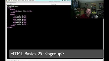 Learn HTML with Keith: hgroup