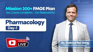 "FMGE Mission 200+" Pharmacology Day-1 by Dr. Gobind Rai Garg | Cerebellum Academy