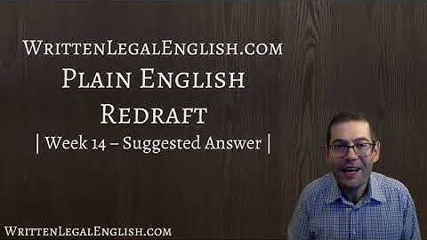 How to write plain language 14 - Suggested answers