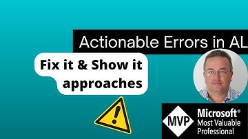 🌟 🌟 Actionable Errors in AL and Business Central🌟 🌟
