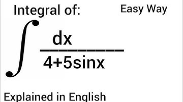 dx/4+5sinx by Integral Method Solution - Student Problem
