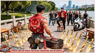 Dios de la Guerra Retirado Vende Comida Callejera, Matones Destrozan su Sustento, 50 Caen!