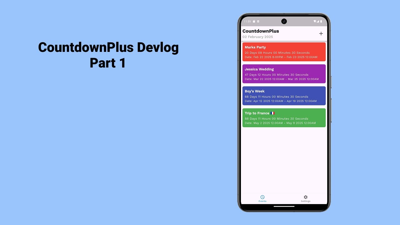 CountdownPlus coding an app devlog part 1 - YouTube