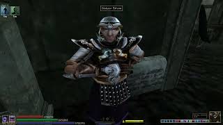 Whats he doing with his hand? - Morrowind (modded)