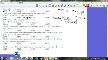 sec.1 (H.W. Angle between two straight lines) "Geometry"