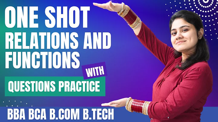 Relations  and Functions one shot|BBA|BCA|B.COM|Dream Maths