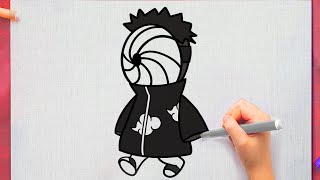 How To Draw Obito Uchiha Chibi Step By Step Easy