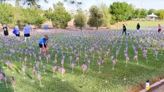 More than 6,000 flags at Police Memorial Park in Las Vegas honor fallen troops