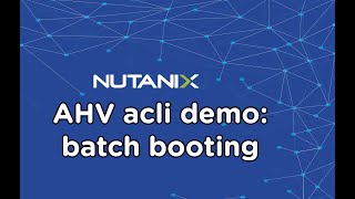 AHV Pure Speed demo: booting