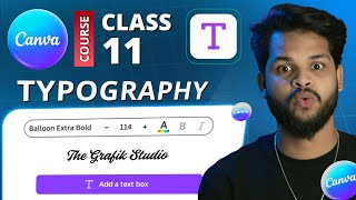 Class 11: How to Add and Customize Text Typography in Canva | Canva Design Tutorial