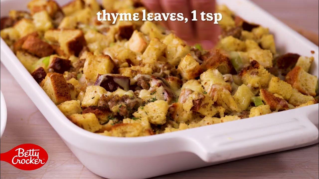 GlutenFree Sausage Stuffing Betty Crocker YouTube