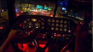 Stretched Peterbilt Through Chicago TAKE 2, More Driving, Harder Backing, More Straight Pipes!