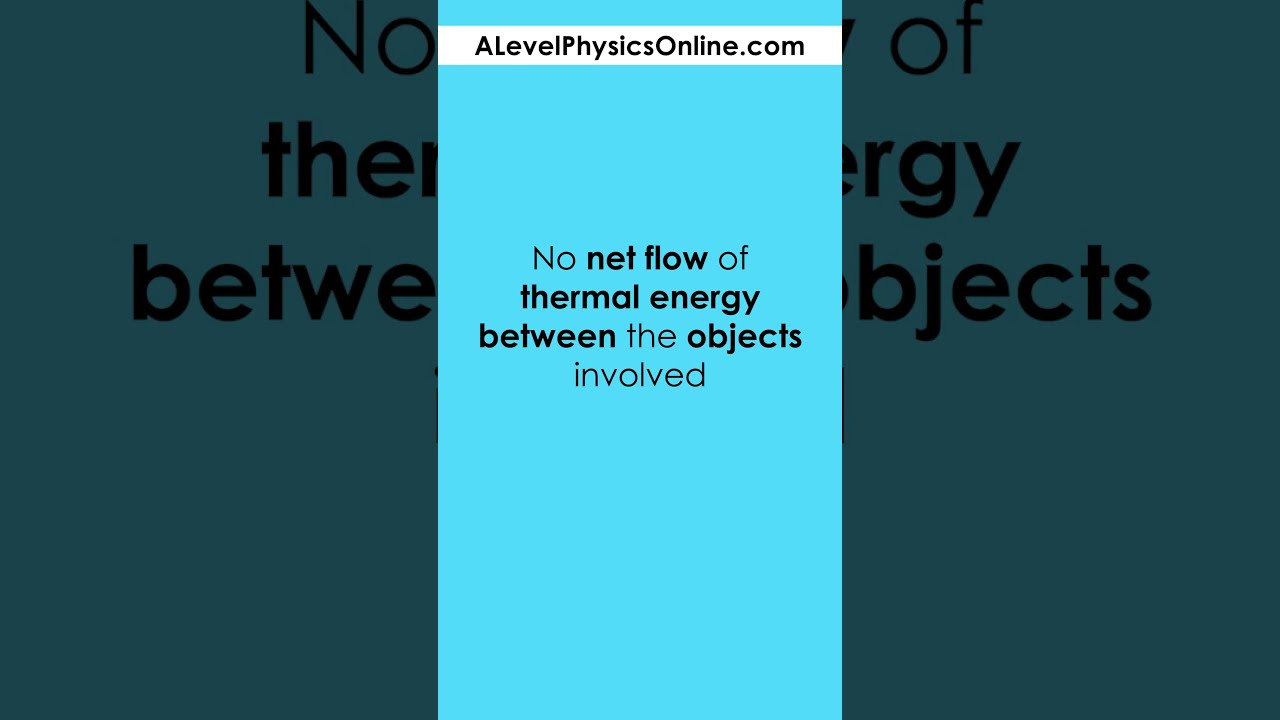 Thermal Equilibrium Definition A Level Physics YouTube Thermal Equilibrium Definition A Level Physics YouTube