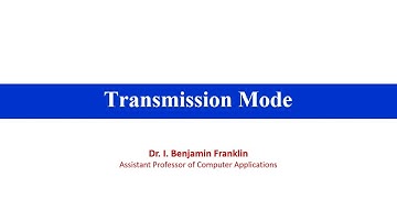 SJCTNC - Data Communication Networks (ECA511) - Unit - I - Transmission Mode