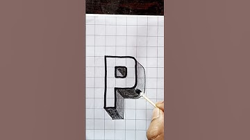 3D Drawing P #shorts #prakashkumarart #3dletters