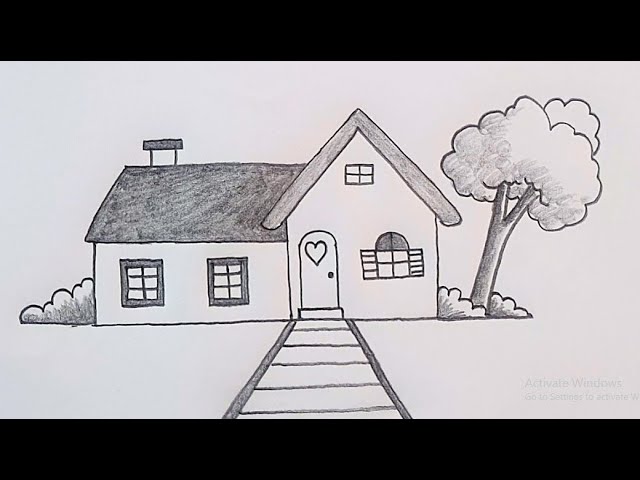 Com: Easy House Landscape Drawings | Легкие рисунки, Архитектурные эскизы,  Рисунки пейзажей