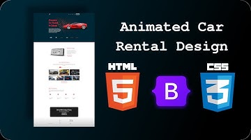 Animated Car Rental Design With HTML, CSS, And the Bootstrap