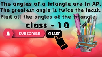 The angles of a triangle are in AP. The greatest angle is twice the least. Find all the angles of t