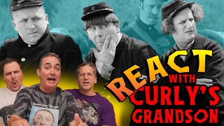REACTION! THREE STOOGES Ep. 8 "Uncivil Warriors" with @CurlysGrandson @stoogeandy