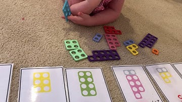 Addition problems with Numicon manipulatives