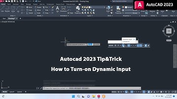 AutoCAD 2023 Tip & Trick EP.9 - How to Turn-on Dynamic Input #autocad