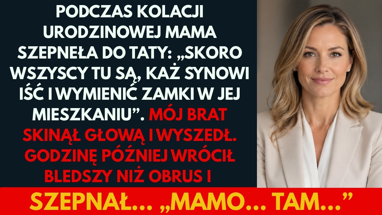 Kroiłam tort urodzinowy, gdy usłyszałam, jak moja matka szepcze do ojca, że po obiedzie mój brat ma zabrać mi mieszkanie. „Przecież on ma rodzinę, a ona tylko siebie.” Siedziałam przy stole pełnym...