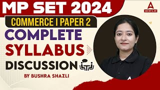 MP SET Syllabus 2024 | MP SET Commerce Syllabus 2024