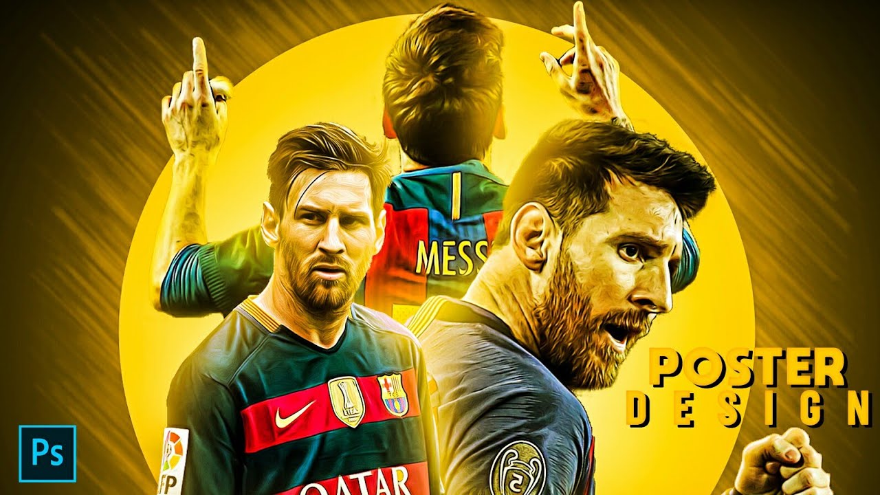 football poster design in photoshop / photoshop tutorial - YouTube
