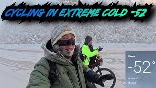 : Cycling in extreme cold -52 #djiosmoaction5pro #yakutsk #extremecycling