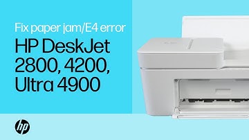 Fix a paper jam/E4 error message | HP DeskJet 2800, 4200, Ultra 4900 printers | HP Support