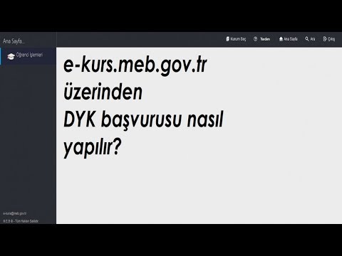 E Kurs'dan Kurs Başvurusu Yapma-EBA'dan Kurs Başvurusu Nasıl Yapılır