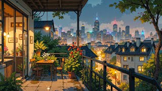 Rainy Lofi & Lights on Tokyo Balcony 🌧️ Melodies to Soothe You | For Study, Sleep, or Relaxation