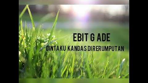 EBIT G ADE - Cintaku Kandas di Rerumputan. ( LYRICS)