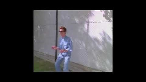 Never ganna give you up But every time it says “Never” it gets faster