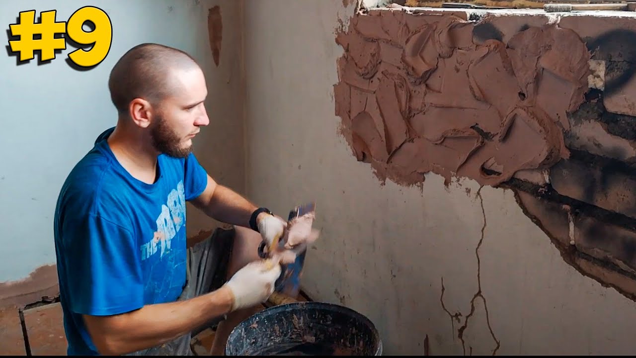 Покраска старых стен в ДАЧЕ, все этапы. (Дача #9) - YouTube