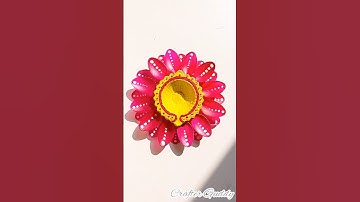 Beautiful Diya Decoration//diya stand making 😱🩷#shorts #youtubeshorts #diy #diyastand #diwalispecial