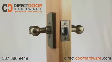 Emtek Sandcast Bronze Teton Lever Handle with Style 4 Rosette in Tumbled White Bronze