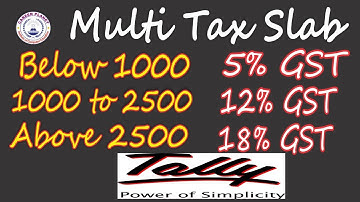 Tally ERP 9-GST Price Based Stock Item Tax Setup |Calculation of GST based on Slab Rate