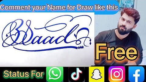 Saad Name Signature Calligraphy Status | How to Cursive write with cut Marker #saad @Saad