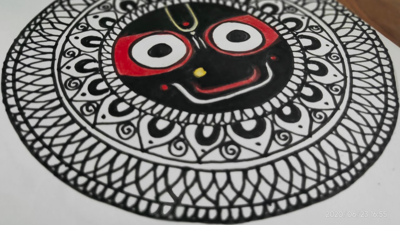 Jagannath Drawing MandalaJagannath Mandala ArtJagannath MandalaLord
